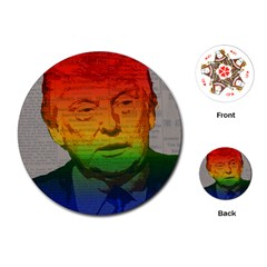 Rainbow Trump  Playing Cards (round)  by Valentinaart