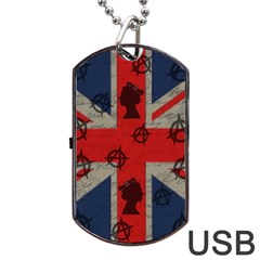United Kingdom  Dog Tag Usb Flash (one Side) by Valentinaart