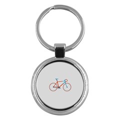 Bicycle Sports Drawing Minimalism Key Chains (round)  by Simbadda