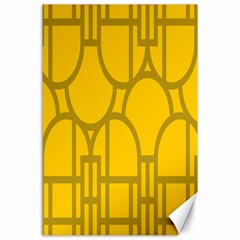 The Michigan Pattern Yellow Canvas 24  X 36  by Simbadda
