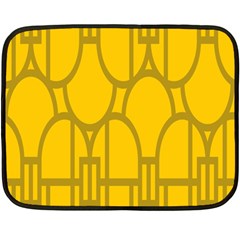 The Michigan Pattern Yellow Fleece Blanket (mini) by Simbadda