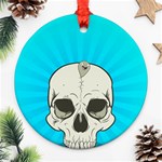 Skull Ball Line Schedule Round Ornament (Two Sides) Front