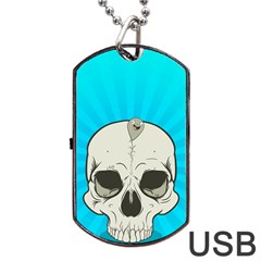 Skull Ball Line Schedule Dog Tag Usb Flash (two Sides) by Simbadda