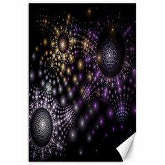 Fractal Patterns Dark Circles Canvas 20  X 30   by Simbadda
