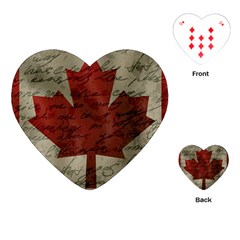 Canada Flag Playing Cards (heart)  by Valentinaart