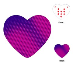 Retro Halftone Pink On Blue Playing Cards (heart)  by Simbadda