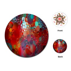 Texture Spots Circles Playing Cards (round)  by Simbadda