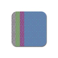 Fine Line Pattern Background Vector Rubber Square Coaster (4 Pack)  by Simbadda