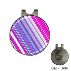 Line Obliquely Pink Hat Clips With Golf Markers by Simbadda
