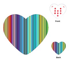 Color Stripes Playing Cards (heart)  by Simbadda