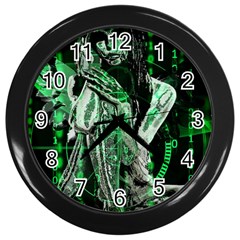Cyber Angel Wall Clocks (black) by Valentinaart