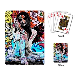 Graffiti Angel Playing Card by Valentinaart