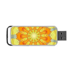 Sunshine Sunny Sun Abstract Yellow Portable Usb Flash (two Sides) by Simbadda