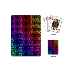 Rainbow Grid Form Abstract Playing Cards (mini)  by Simbadda
