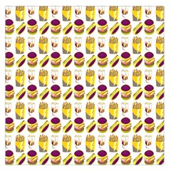 Hamburger And Fries Large Satin Scarf (square) by Simbadda