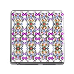 Floral Ornament Baby Girl Design Memory Card Reader (square) by Simbadda