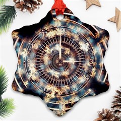 Science Fiction Background Fantasy Snowflake Ornament (two Sides) by Simbadda