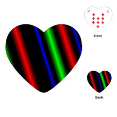 Multi Color Neon Background Playing Cards (heart)  by Simbadda