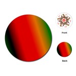 Multi Color Pattern Background Playing Cards (Round)  Front
