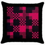 Cube Square Block Shape Creative Throw Pillow Case (Black) Front