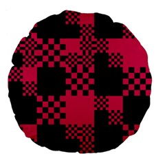 Cube Square Block Shape Creative Large 18  Premium Flano Round Cushions by Simbadda