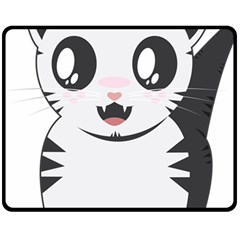 Meow Double Sided Fleece Blanket (medium)  by evpoe