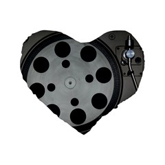 Turntable Record System Tones Standard 16  Premium Heart Shape Cushions by Simbadda