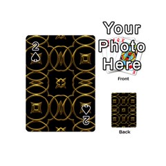 Black And Gold Pattern Elegant Geometric Design Playing Cards 54 (mini)  by yoursparklingshop