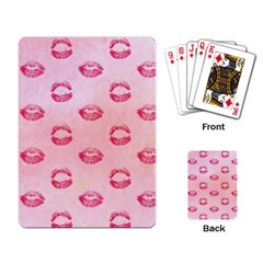 Watercolor Kisses Patterns Playing Card by TastefulDesigns