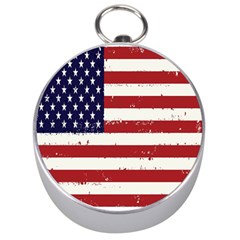Flag United States United States Of America Stripes Red White Silver Compasses by Simbadda