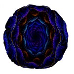 Flowers Dive Neon Light Patterns Large 18  Premium Flano Round Cushions Front
