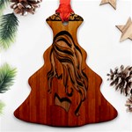 Pattern Shape Wood Background Texture Ornament (Christmas Tree)  Front