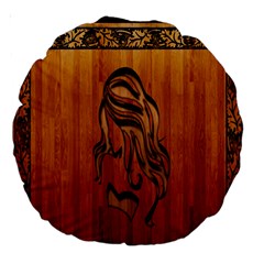 Pattern Shape Wood Background Texture Large 18  Premium Round Cushions by Simbadda