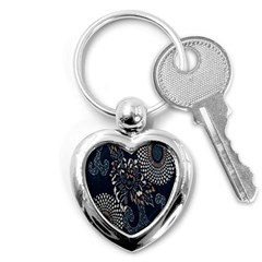 Patterns Dark Shape Surface Key Chains (heart)  by Simbadda