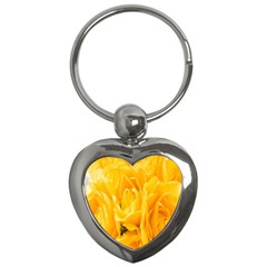 Yellow Neon Flowers Key Chains (heart)  by Simbadda
