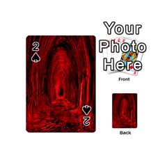 Tunnel Red Black Light Playing Cards 54 (mini)  by Simbadda