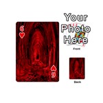 Tunnel Red Black Light Playing Cards 54 (Mini)  Front - Heart6