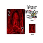 Tunnel Red Black Light Playing Cards 54 (Mini)  Front - Spade7