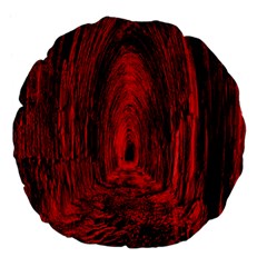 Tunnel Red Black Light Large 18  Premium Flano Round Cushions by Simbadda