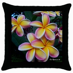 Premier Mix Flower Throw Pillow Case (black) by alohaA