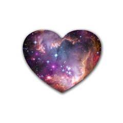 Small Magellanic Cloud Rubber Coaster (heart)  by SpaceShop