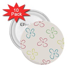 Flower Background Nature Floral 2 25  Buttons (10 Pack)  by Simbadda