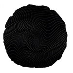 Distorted Net Pattern Large 18  Premium Flano Round Cushions Back