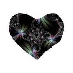 Beautiful Curves Standard 16  Premium Flano Heart Shape Cushions by Simbadda