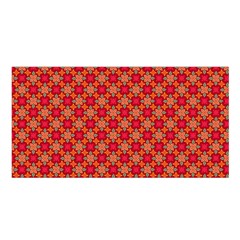 Abstract Seamless Floral Pattern Satin Shawl by Simbadda