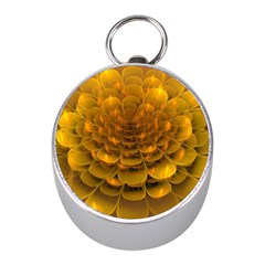 Yellow Flower Mini Silver Compasses by Simbadda