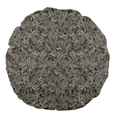 Silver Tropical Print Large 18  Premium Round Cushions by dflcprints