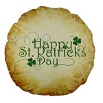 Irish St Patrick S Day Ireland Large 18  Premium Flano Round Cushions Back