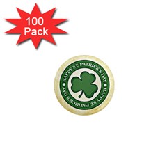 Irish St Patrick S Day Ireland 1  Mini Magnets (100 Pack)  by Simbadda