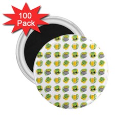 St Patrick S Day Background Symbols 2 25  Magnets (100 Pack)  by Simbadda